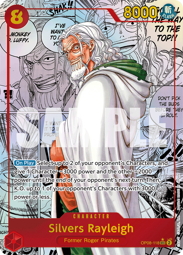 Silvers Rayleigh - OP08-118 - Secret Rare (Manga Alt Art) - Two Legends