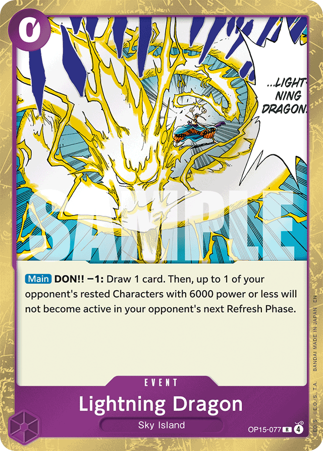 Lightning Dragon - OP15-077 - Rare - Adventure on Kami's Island