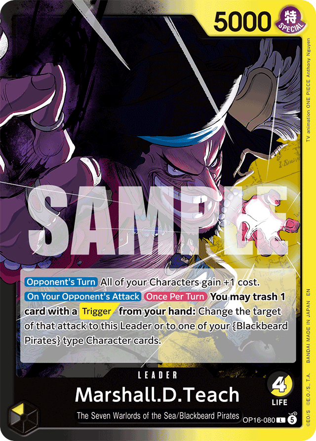 Marshall.D.Teach - OP16-080 - Leader - The Time Of Battle