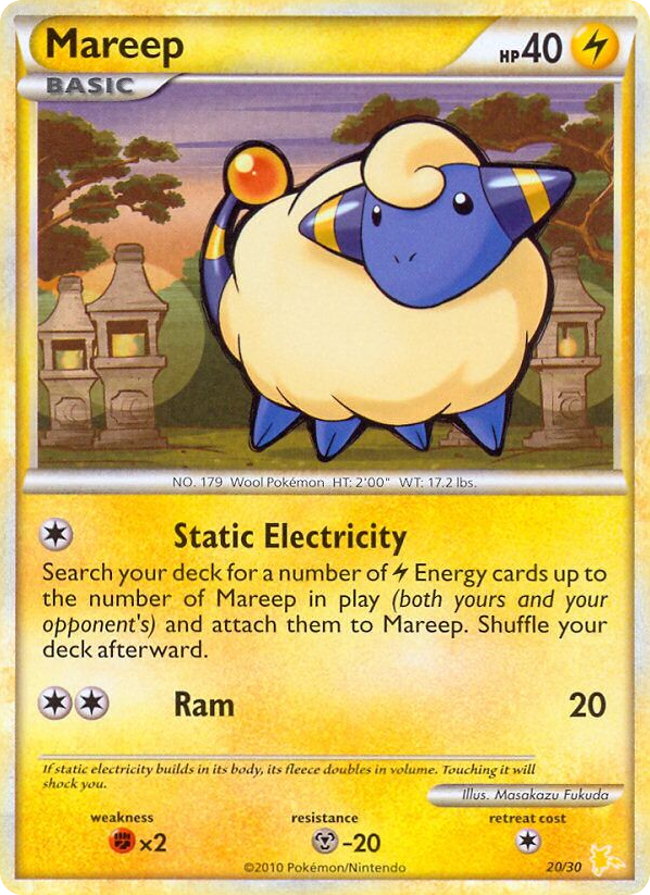 Mareep - 20/30 - HGSS Trainer Kit Raichu