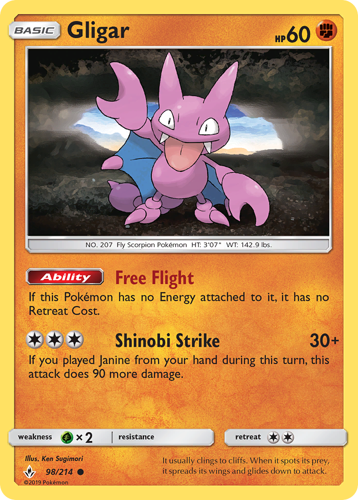 Gligar - 098/214 - Unbroken Bonds