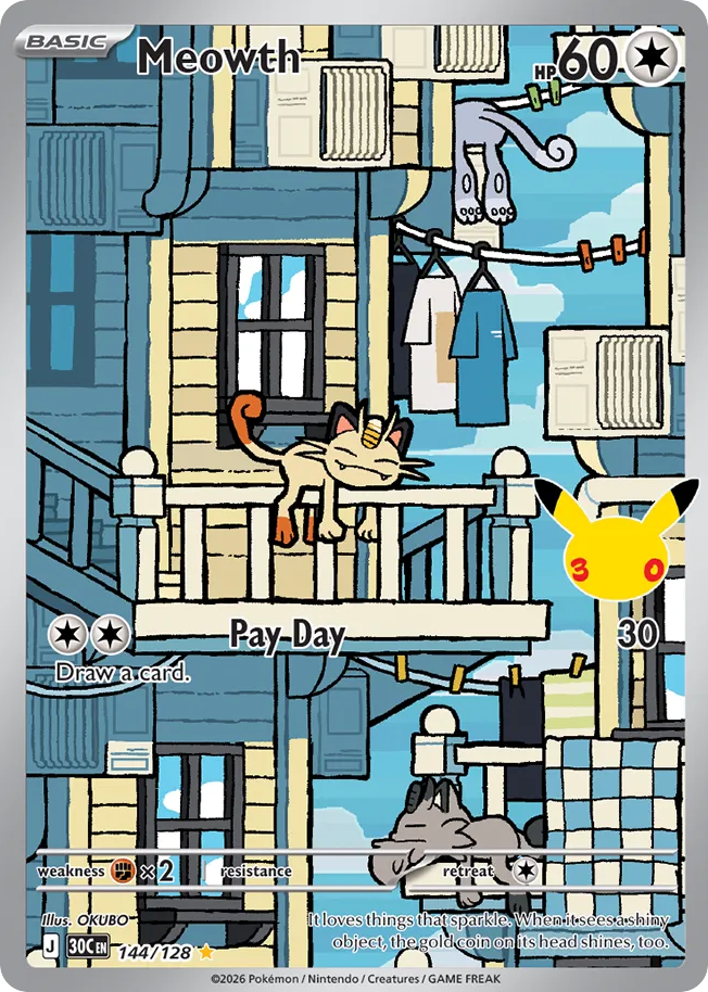 Meowth - 144/128 - 30th Celebration