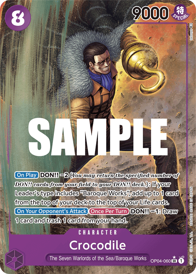 Crocodile - OP04-060 - Super Rare (Alternate Art) - Kingdoms of Intrigue