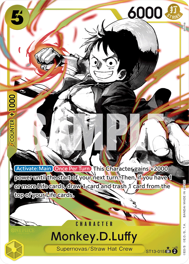 Monkey.D.Luffy - ST13-015 - Super Rare (Alternate Art) - Ultra Deck: The Three Brothers