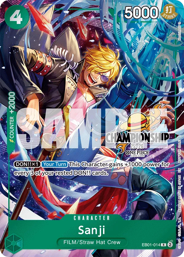 Sanji - EB01-014 - Rare (Championship Stamp) - Memorial Collection
