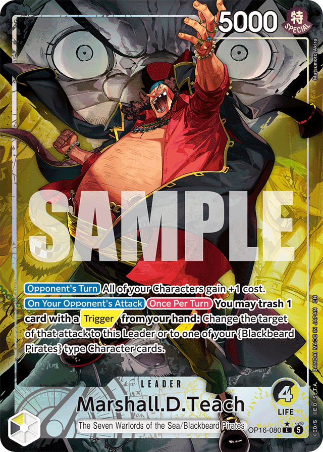 Marshall.D.Teach - OP16-080 - Leader (Alternate Art) - The Time Of Battle