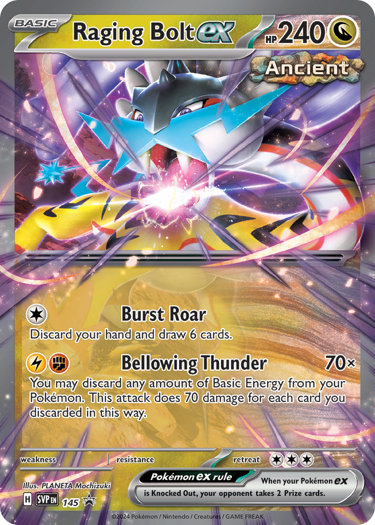 Raging Bolt ex - 145 - Scarlet & Violet Black Star Promos