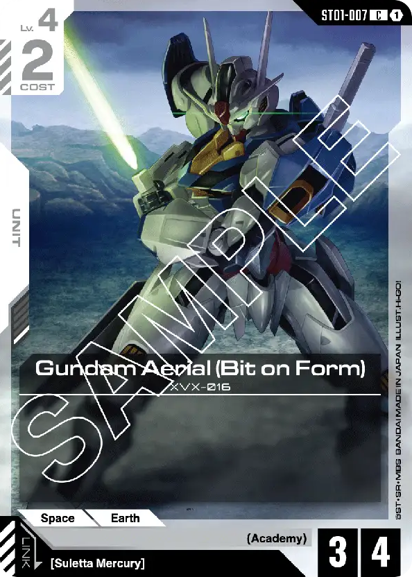 Gundam Aerial (Bit on Form) - ST01-007 - Common - Heroic Beginnings