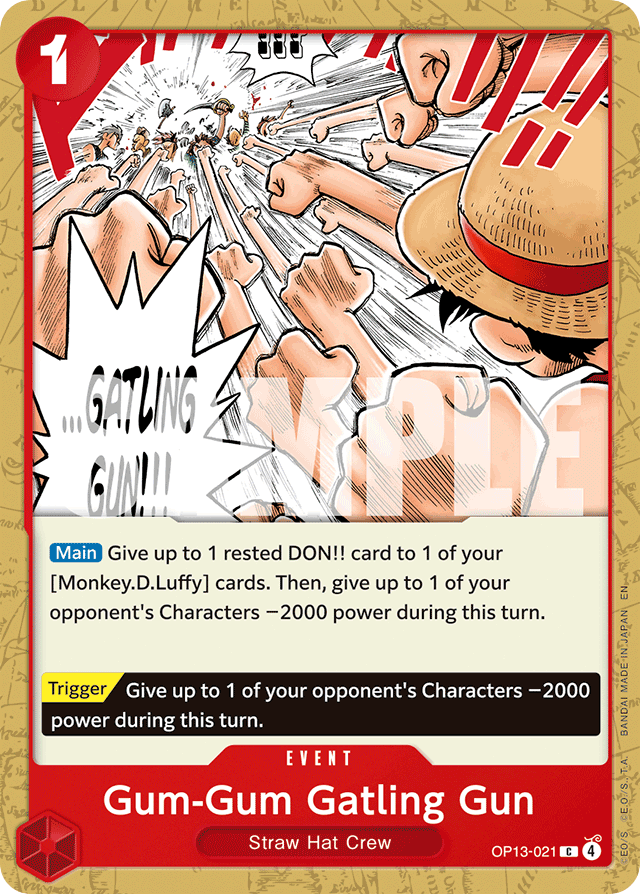 Gum-Gum Gatling Gun - OP13-021 - Common - Carrying On His Will