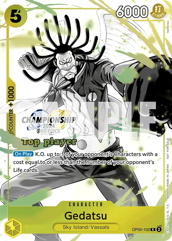 Gedatsu - OP05-102 - Rare (Top Player Stamp Vol2) - Awakening of the New Era
