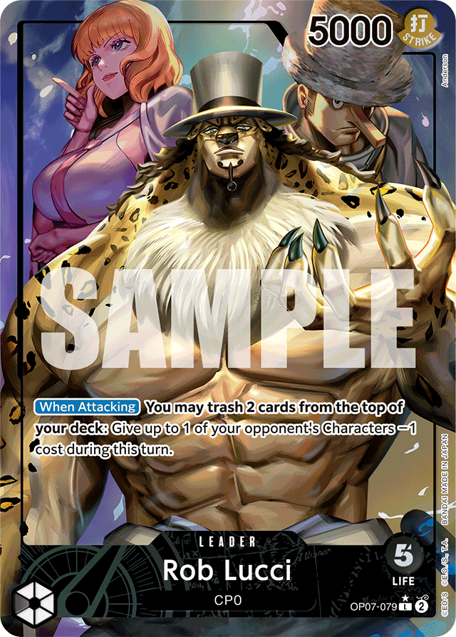 Rob Lucci - OP07-079 - Leader (Alternate Art) - 500 Years In The Future