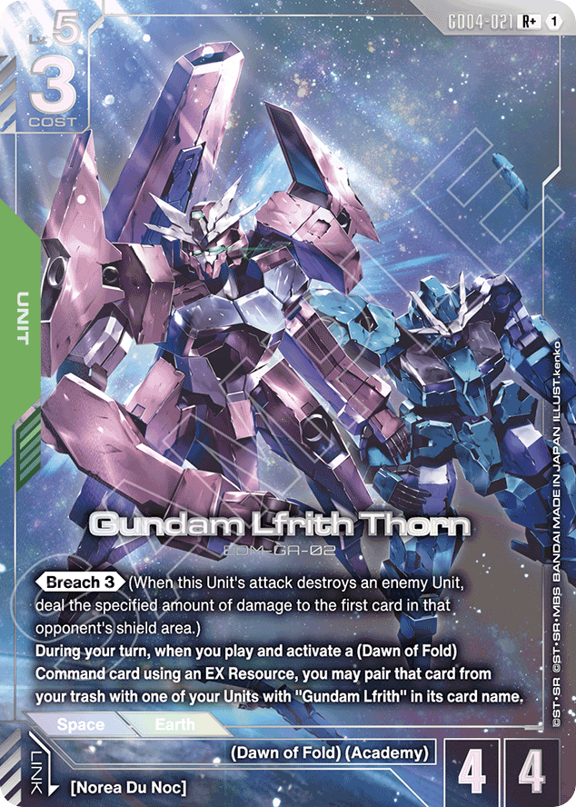 Gundam Lfrith Thorn - GD04-021 - Rare (Alternate Art) - Phantom Aria