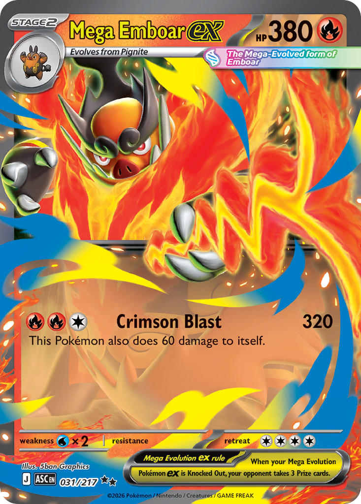 Mega Emboar ex - 031/217 - Ascended Heroes