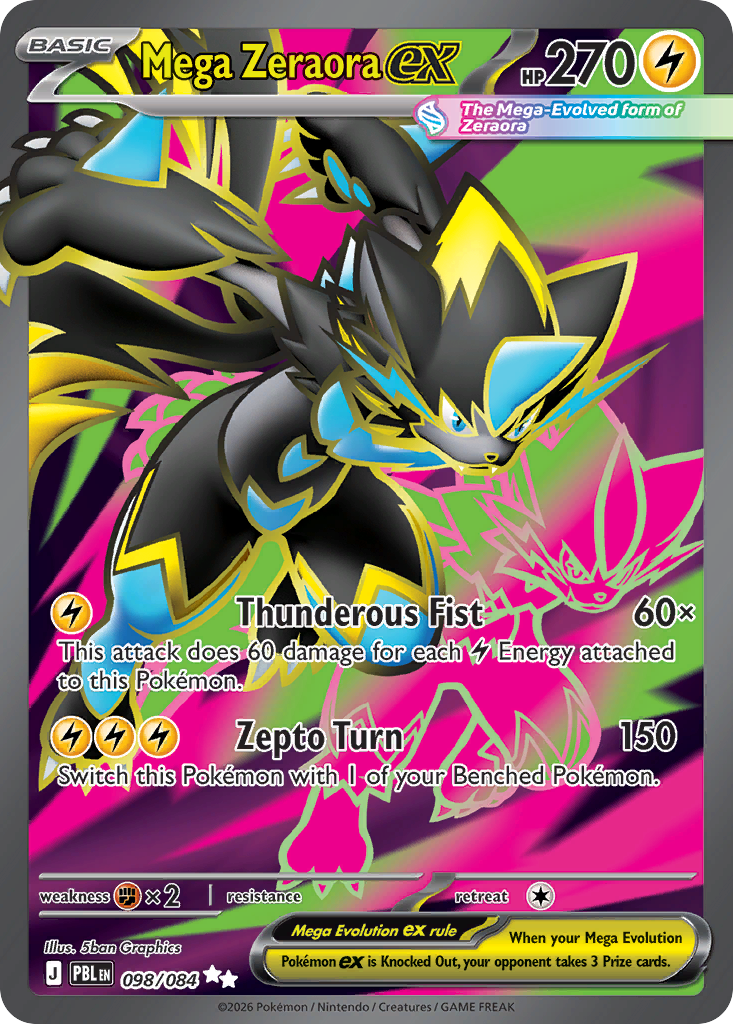 Mega Zeraora ex - 98/84 - Pitch Black