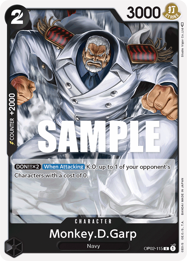 Monkey.D.Garp - OP02-115 - Rare - Paramount War