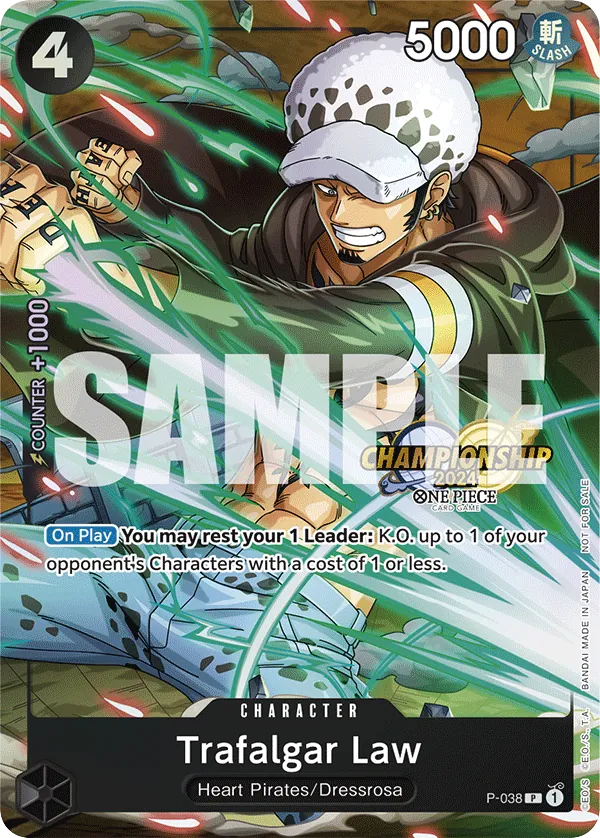 Trafalgar Law - P-038 - Promo (Championship Stamp) - Promos