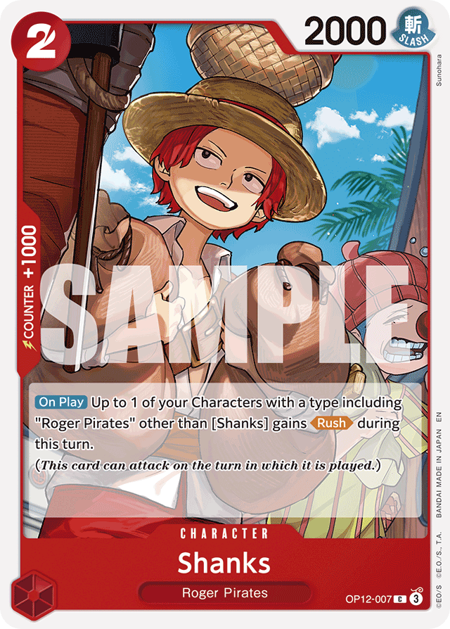 Shanks - OP12-007 - Common - Legacy of the Master