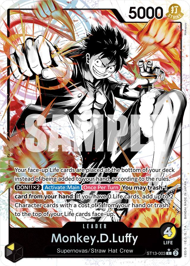 Monkey.D.Luffy - ST13-003 - Leader (Alternate Art) - Ultra Deck: The Three Brothers