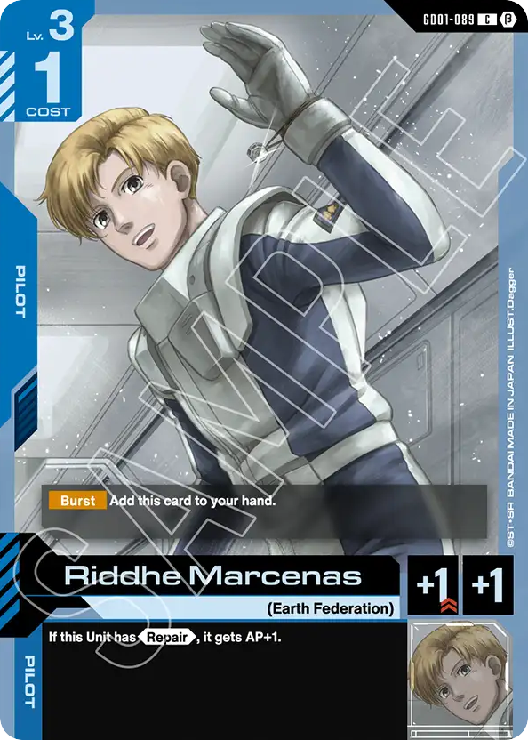 Riddhe Marcenas - GD01-089 - Common (Beta) - Newtype Rising