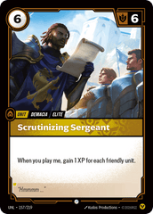 Scrutinizing Sergeant - 157/219 - Common - Unleashed