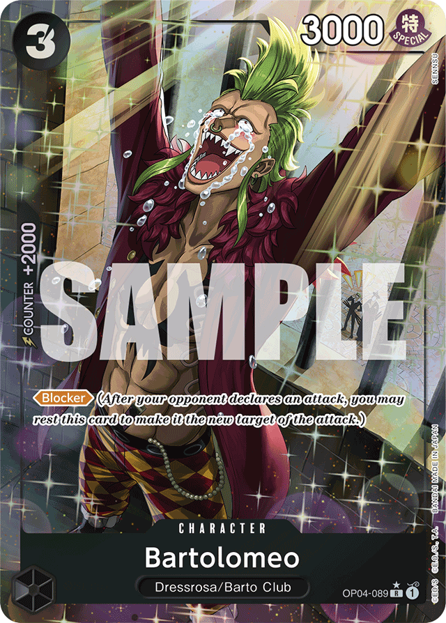 Bartolomeo - OP04-089 - Rare (Premium Alt Art) - Kingdoms of Intrigue