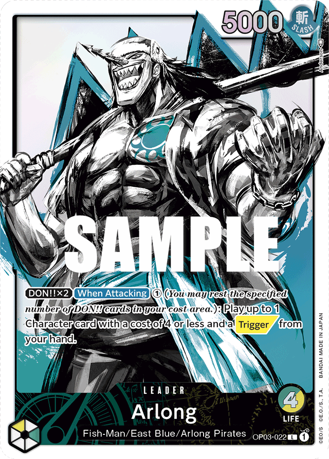 Arlong - OP03-022 - Leader (Alternate Art) - Pillars of Strength