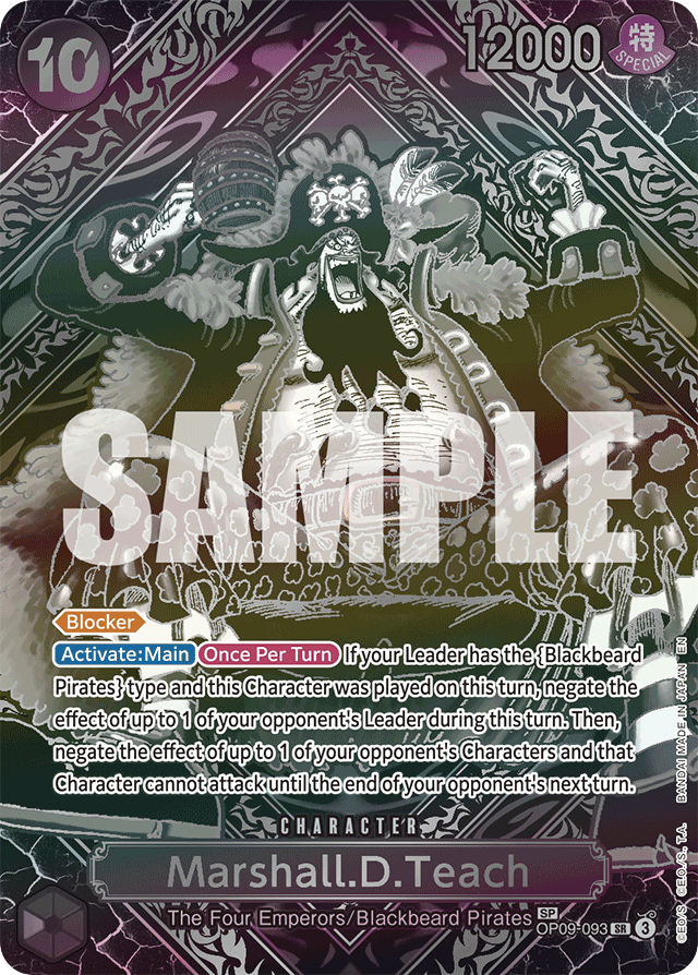 Marshall.D.Teach - OP09-093 - Super Rare (Silver Special Alt Art) - Emperors In The New World