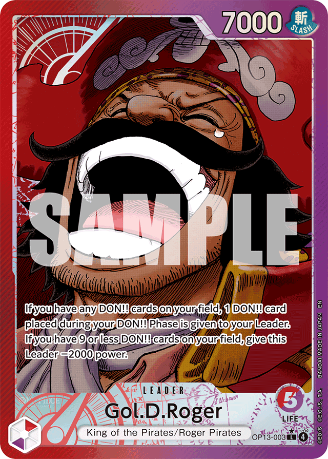 Gol.D.Roger - OP13-003 - Leader (Alternate Art) - Carrying On His Will
