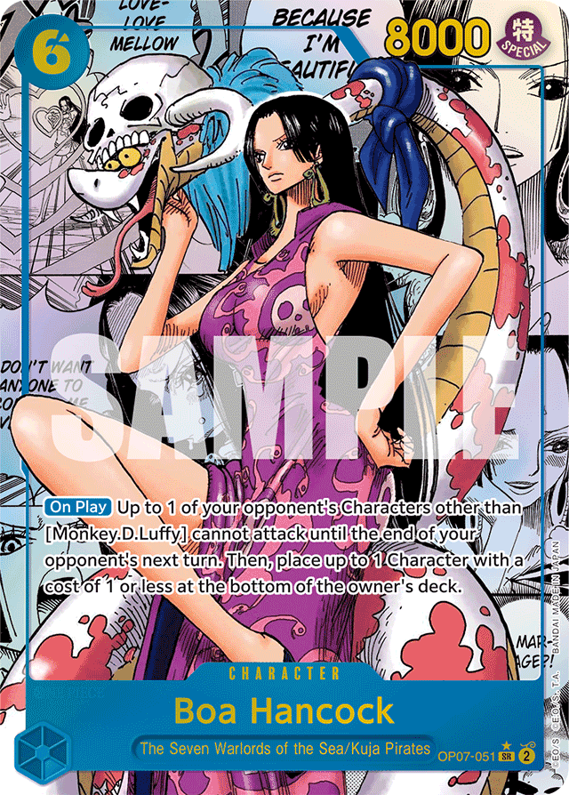Boa Hancock - OP07-051 - Super Rare (Manga Alt Art) - 500 Years In The Future