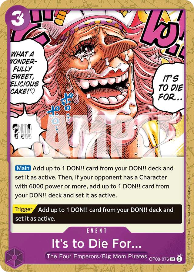 It's to Die For... - OP08-076 - Uncommon (Reprint) - Two Legends