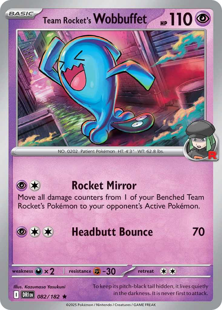 Team Rocket's Wobbuffet - 082/182 - Destined Rivals