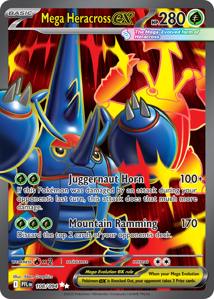 Mega Heracross ex - 108/94 - Phantasmal Flames