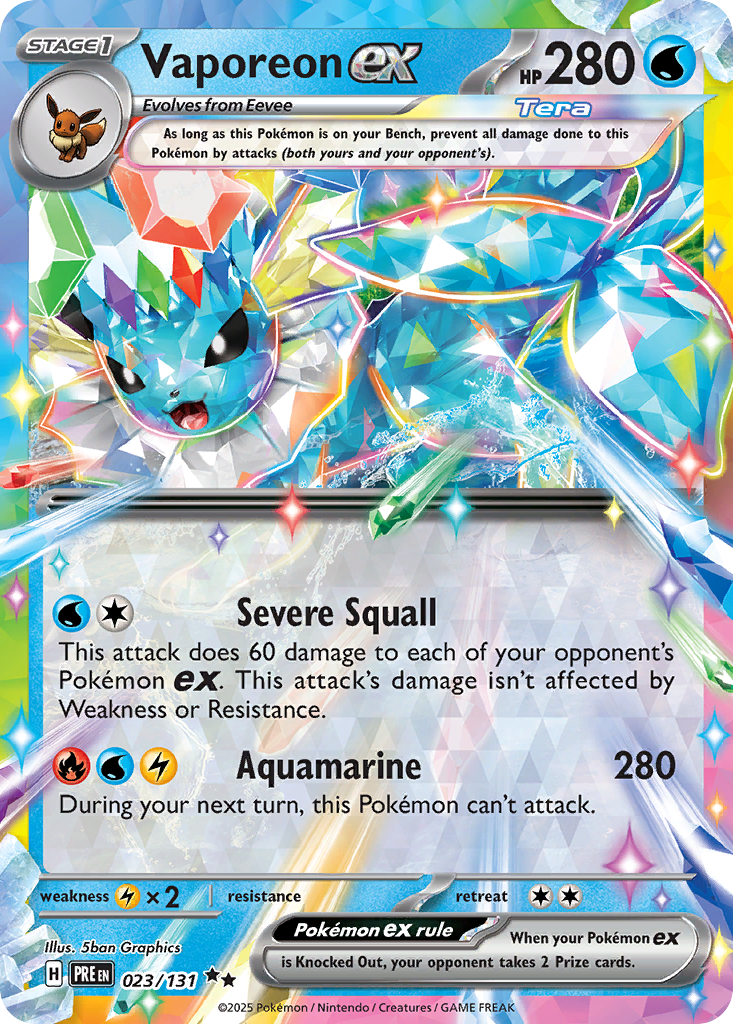 Vaporeon ex - 023/131 - Prismatic Evolutions