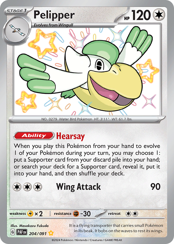 Pelipper - 204/91 - Paldean Fates
