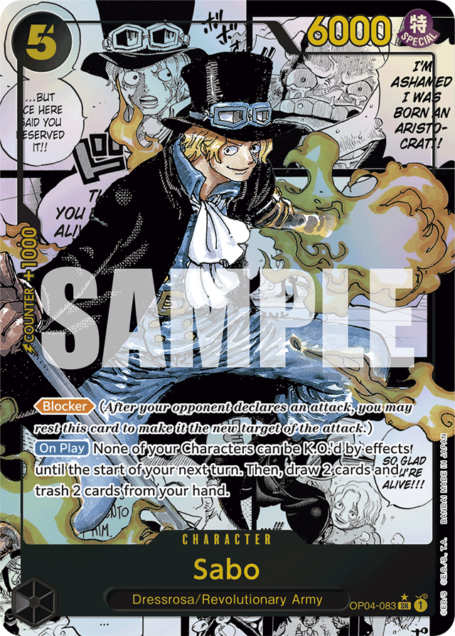 Sabo - OP04-083 - Super Rare (Non Textured Manga Alt Art) - Kingdoms of Intrigue