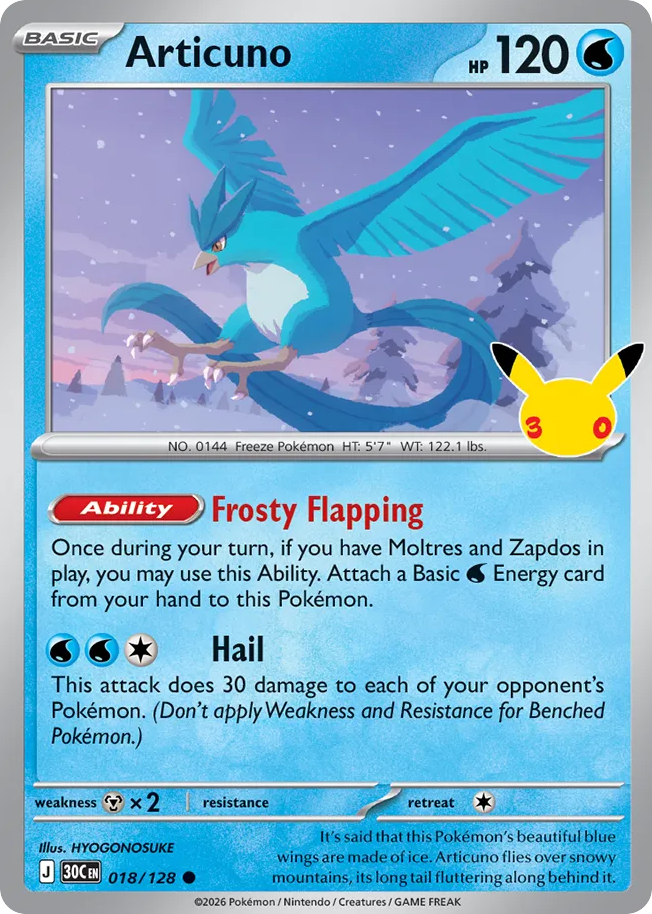 Articuno - 018/128 - 30th Celebration
