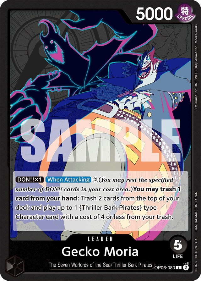 Gecko Moria - OP06-080 - Leader - Wings of the Captain