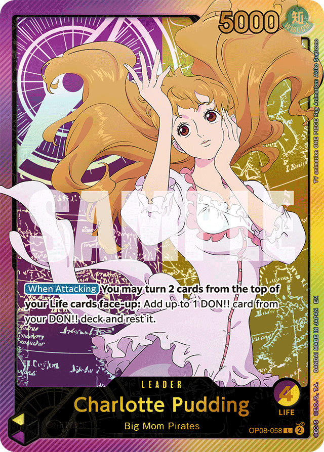 Charlotte Pudding - OP08-058 - Leader (Special Alternate Art) - Two Legends