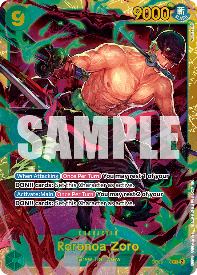 Roronoa Zoro - OP06-118 - Secret Rare (Reprint) - Wings of the Captain