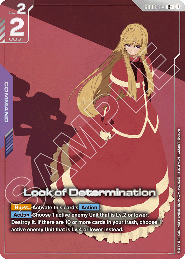 Look of Determination - GD03-114 - Rare (Alternate Art) - Steel Requiem