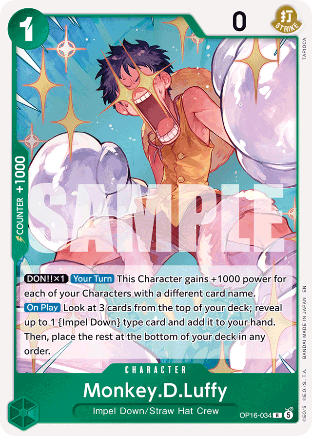 Monkey.D.Luffy - OP16-034 - Rare - The Time Of Battle