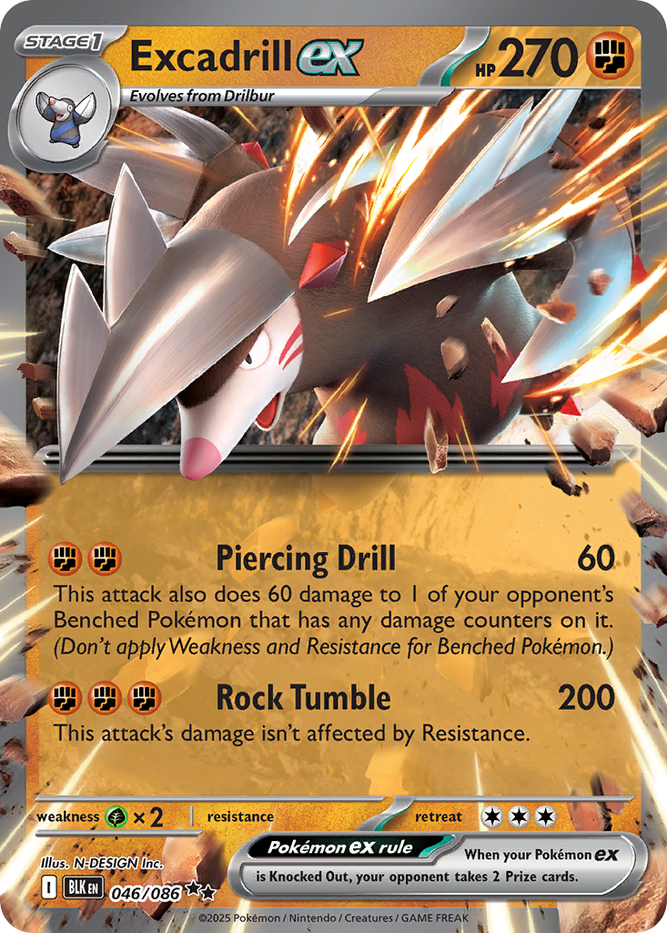 Excadrill ex - 46/86 - Black Bolt