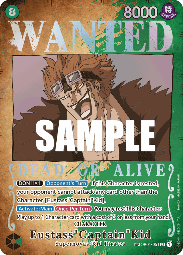 Eustass"Captain"Kid - OP01-051 - Super Rare (Wanted Poster) - Romance Dawn