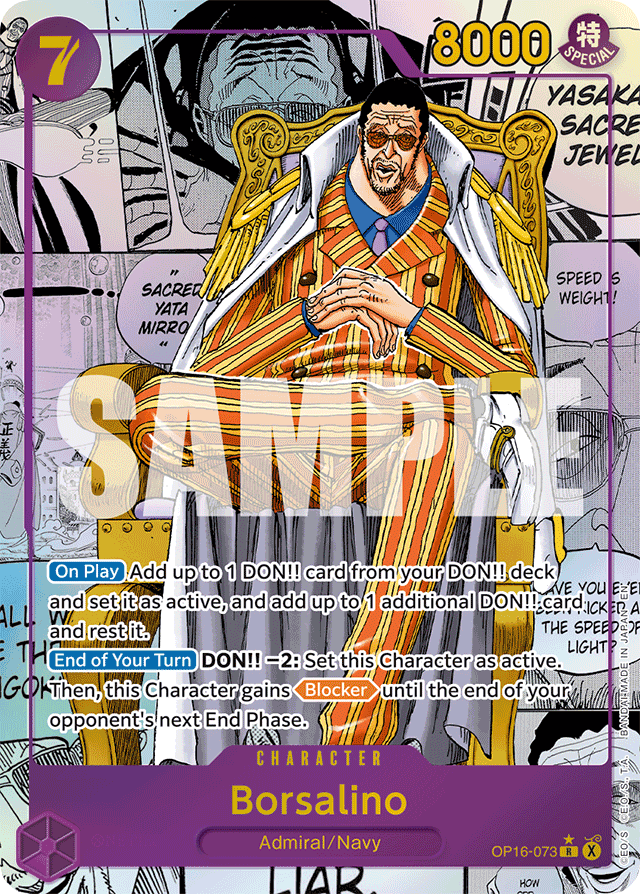 Borsalino - OP16-073 - Rare (Manga Alt Art) - The Time Of Battle