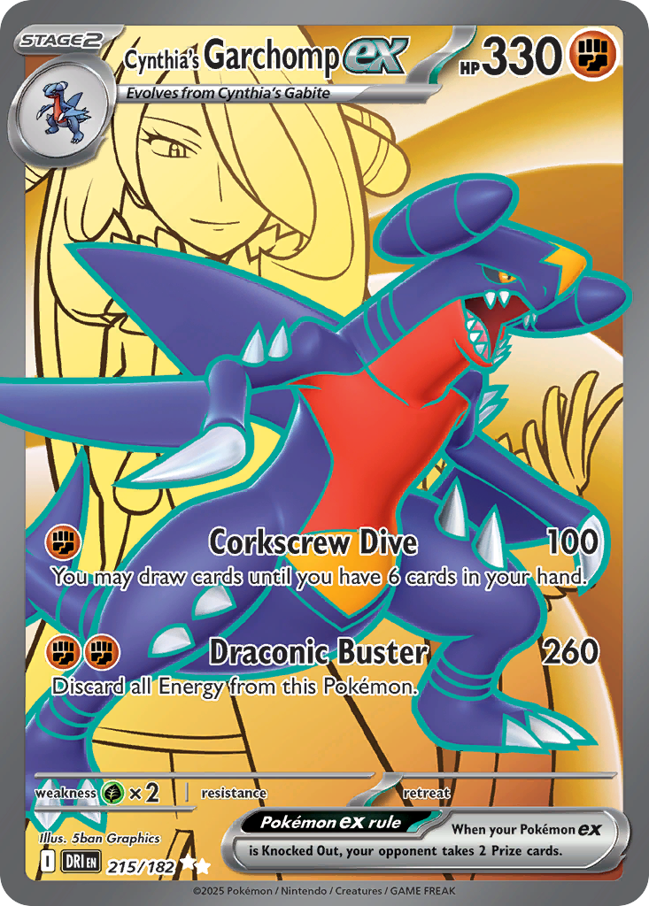 Cynthia's Garchomp ex - 215/182 - Destined Rivals