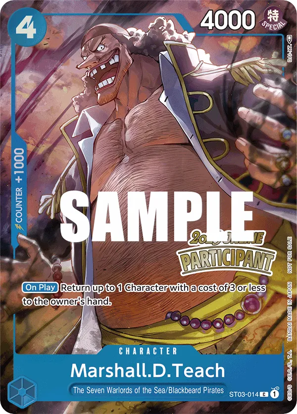 Marshall.D.Teach - ST03-014 - Common (Regional Participant Stamp) - The Seven Warlords of the Sea