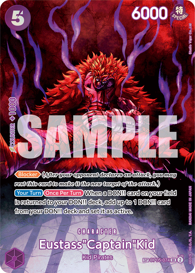 Eustass"Captain"Kid - OP05-074 - Super Rare (Special Alternate Art) - Awakening of the New Era