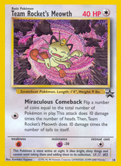 Team Rocket's Meowth - 18 - Wizards Black Star Promos