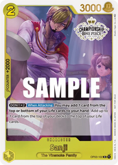 Sanji - OP03-102 - Rare (Store Championship Stamp) - Pillars of Strength