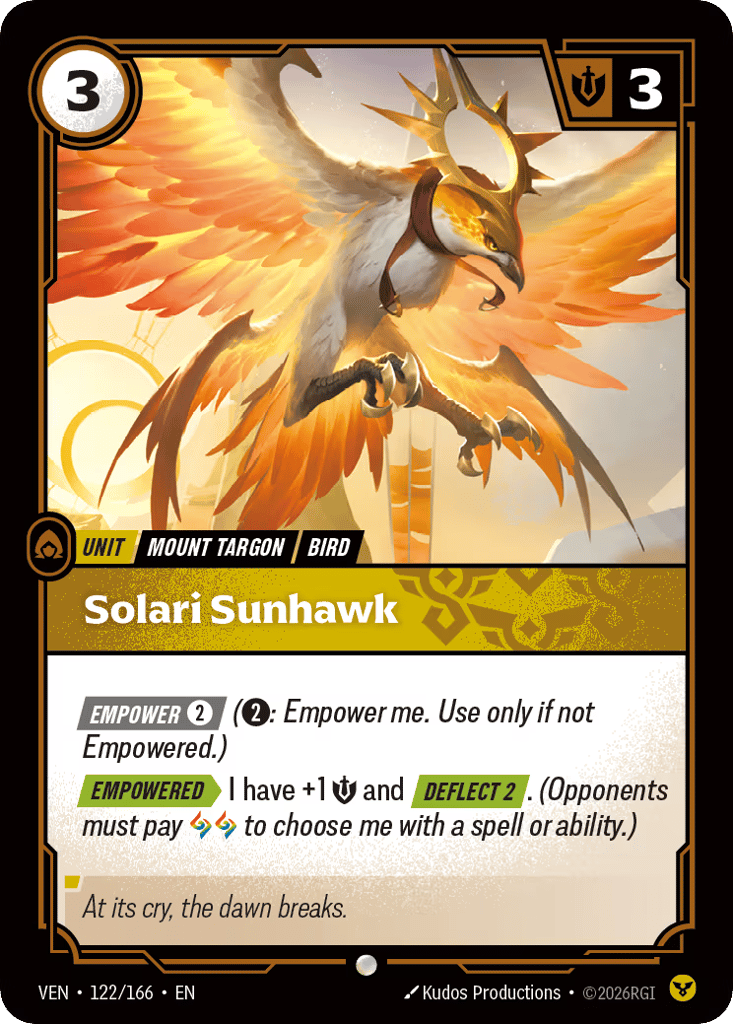 Solari Sunhawk - 122/166 - Common - Vendetta